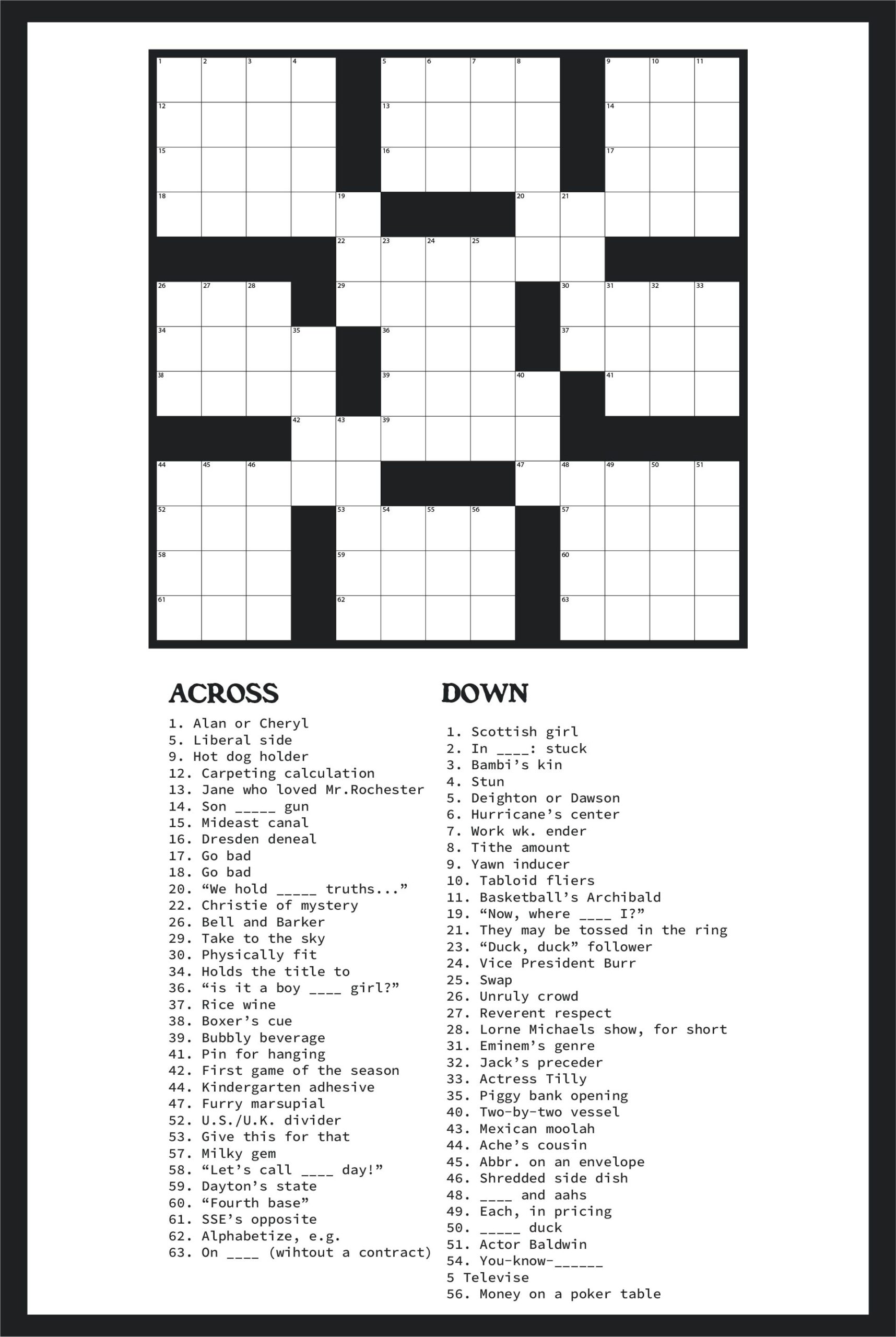 10 Best Large Print Easy Crossword Puzzles Printable Pdf For Free At 
