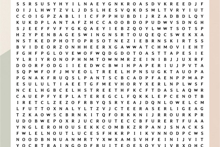 100 Hard Word Search Puzzles Printable FREE Growing Play 49 OFF