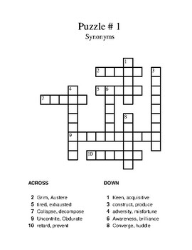 100 Large Print Easy To Medium Crossword Puzzles Worksheets Library