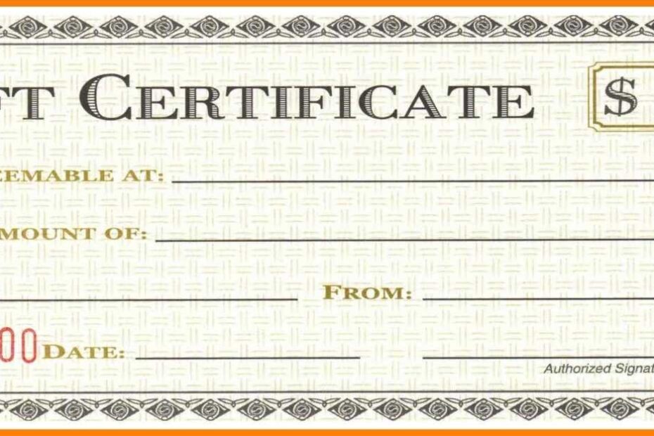12 Free Printable Gift Certificate Template Word St Intended For