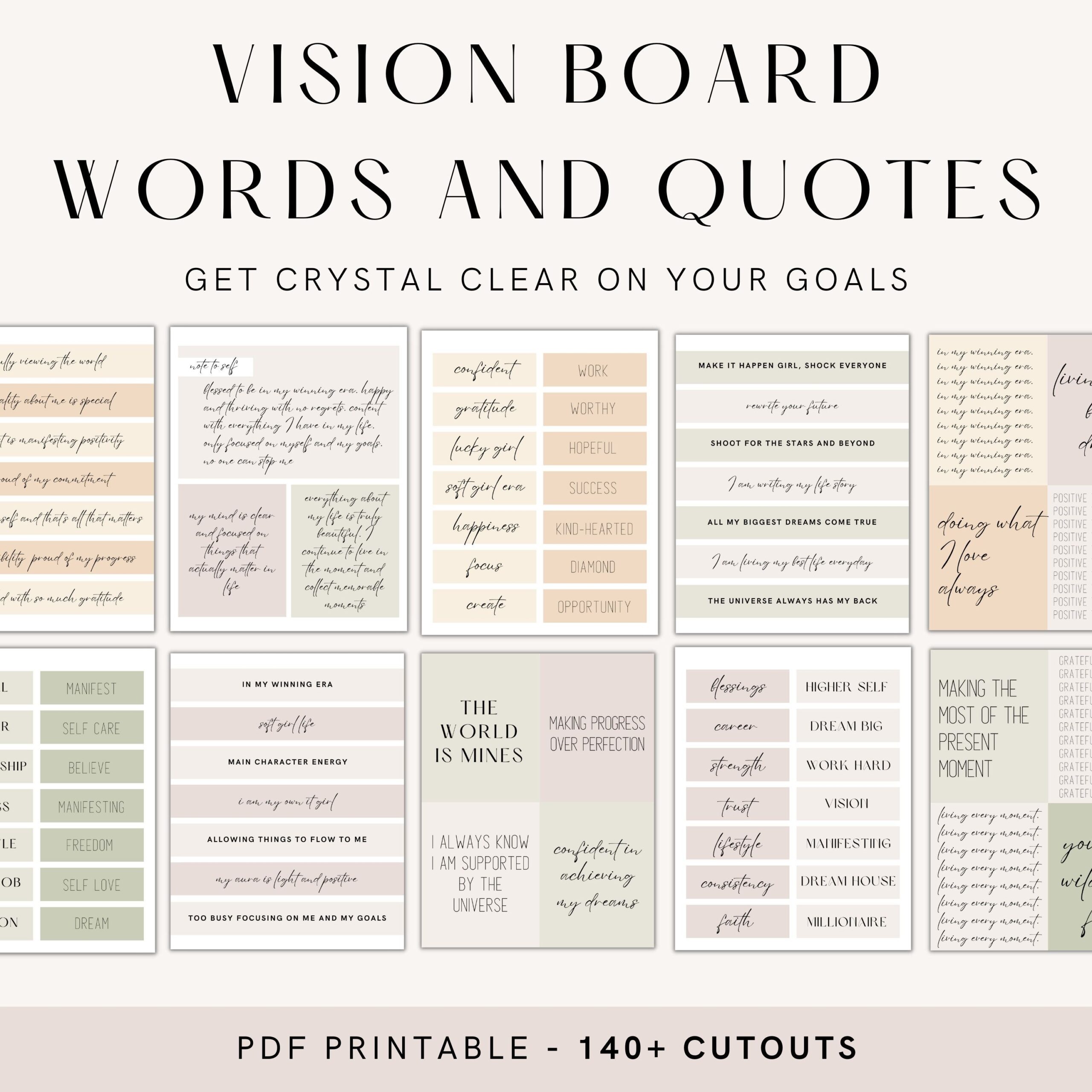 2025 Vision Board Words Vision Board Kit Vision Board Printables 