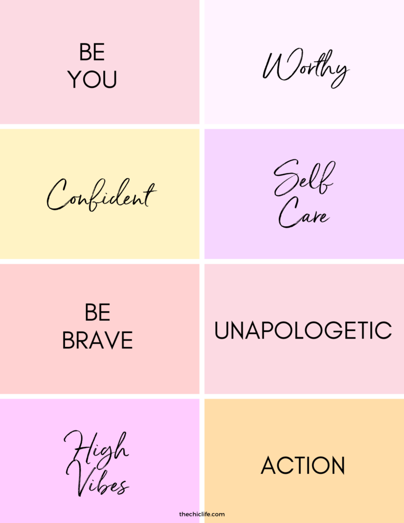 2025 Vision Board Words Zelma Barbabra