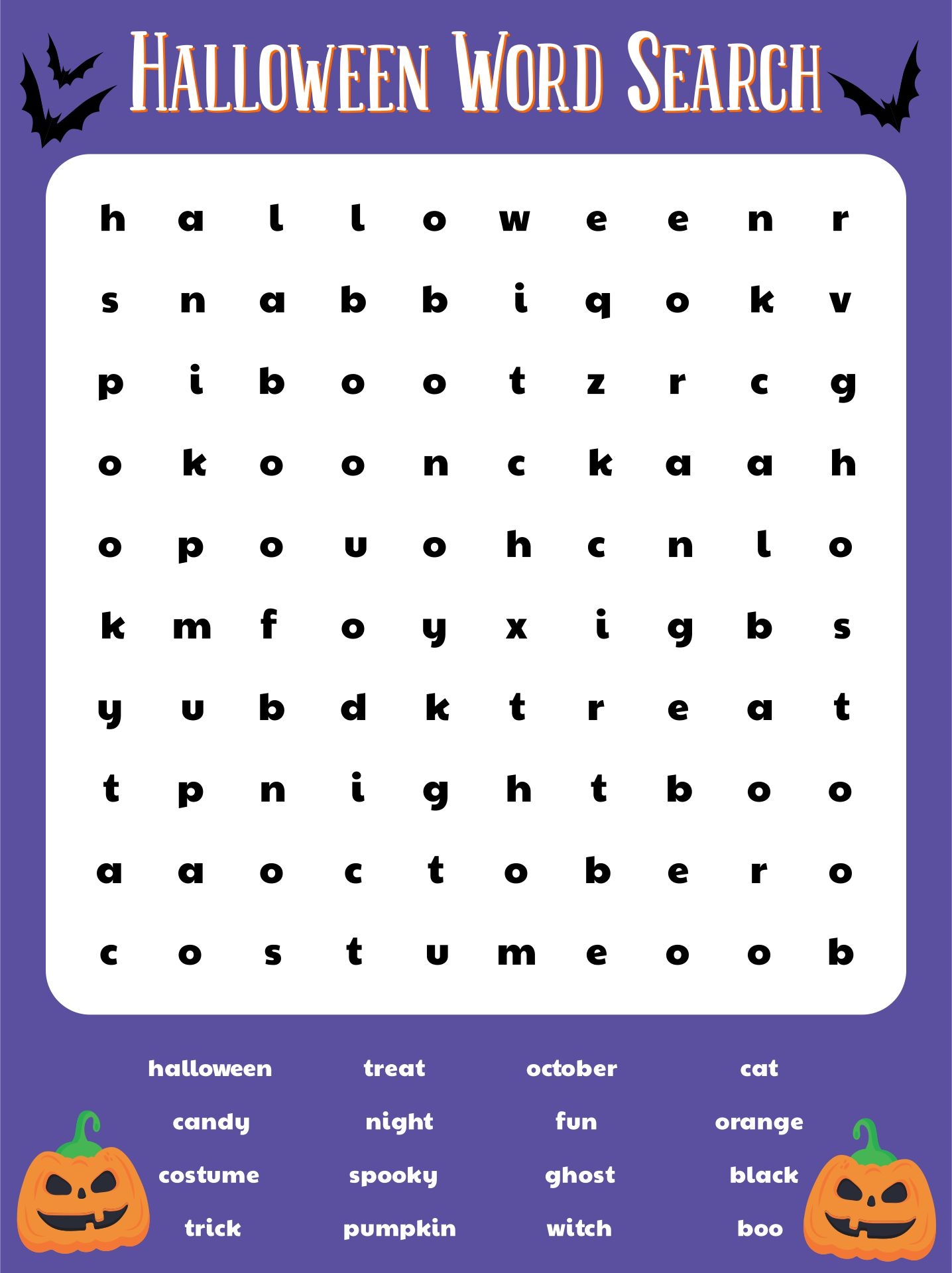 4 Best Images Of Free Printable Halloween Word Search Puzzles 