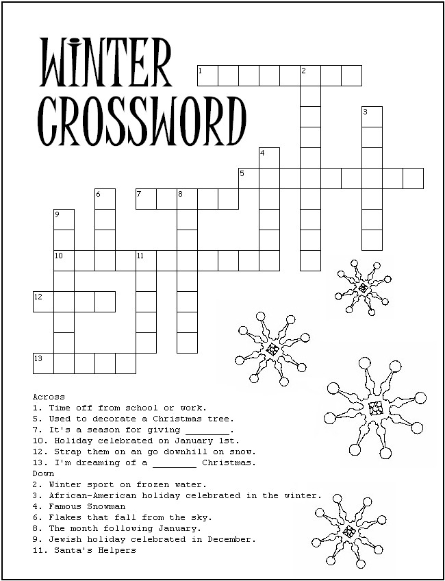5 Best Images Of Winter Word Search Puzzles Printable Free Printable 