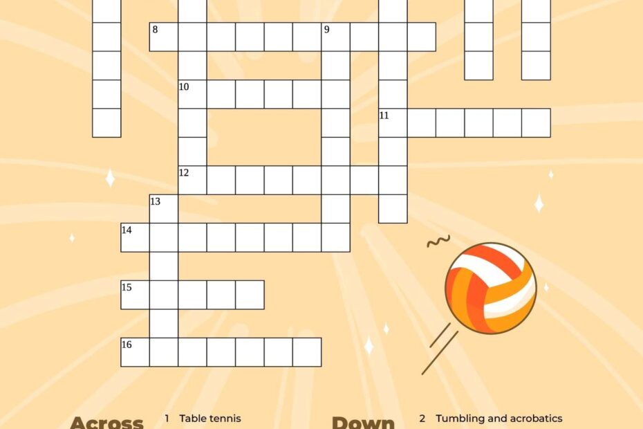 5 Best Printable Sports Crossword Puzzles PDF