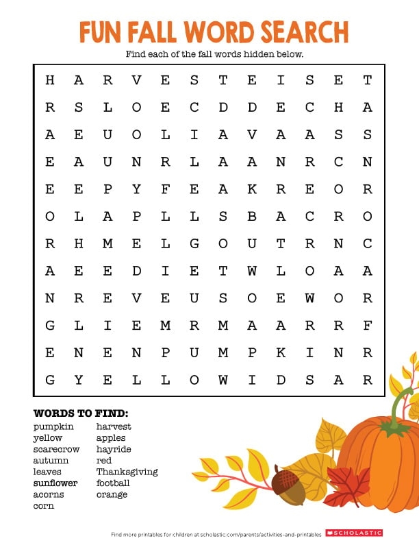 50 Word Fall Word Search Printable Word Search Maker