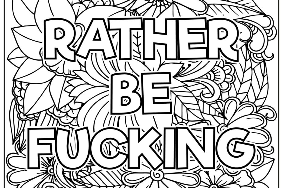 Adult Swear Word Coloring Pages Curse Word Coloring Pages Printable
