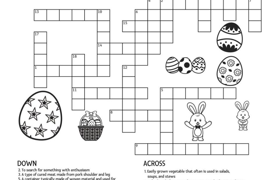 April Crossword Puzzle Printable Free Crossword Puzzles Printable