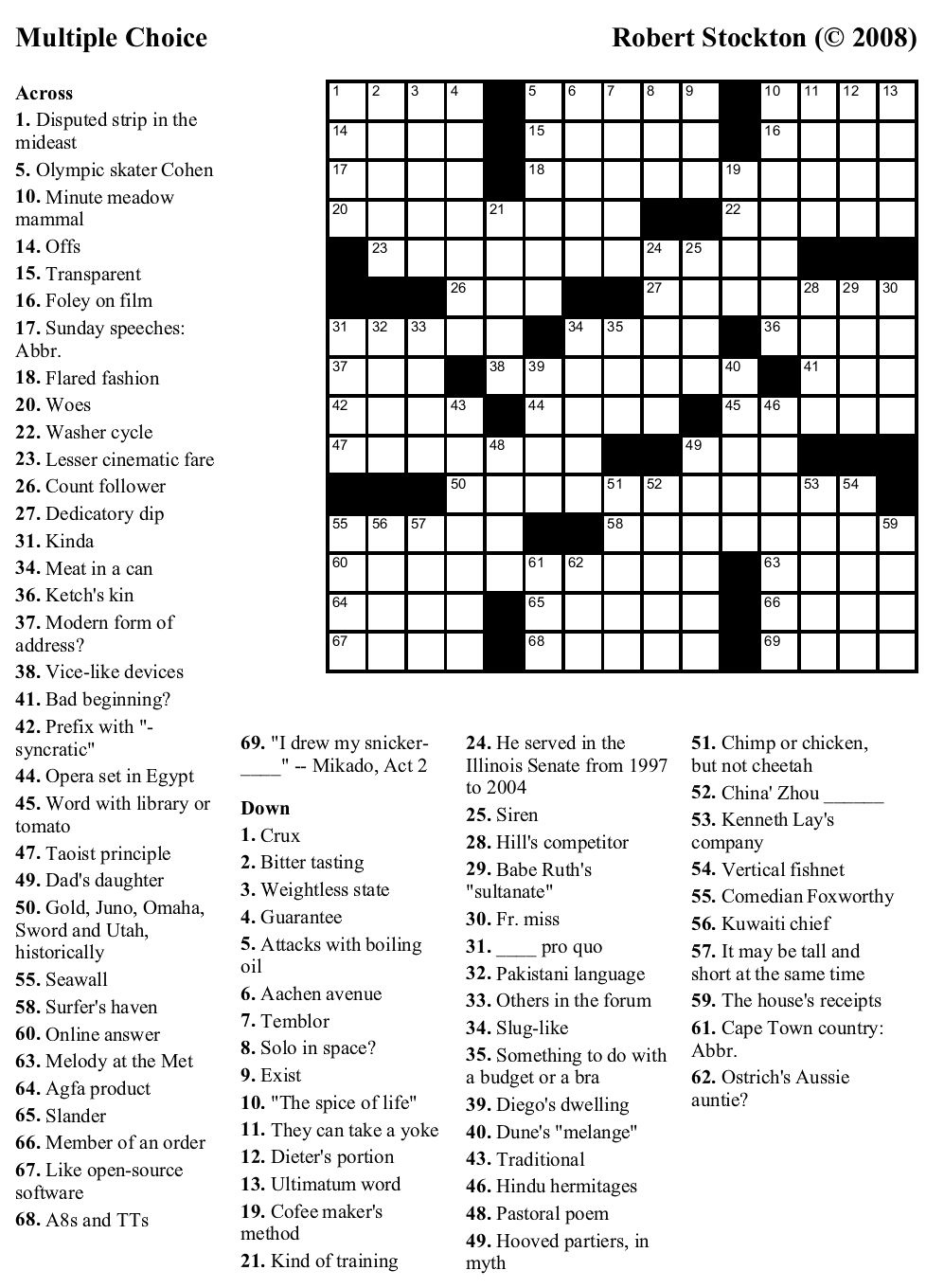 Best Daily Usa Today Crossword Puzzles Printable James Crossword Puzzles