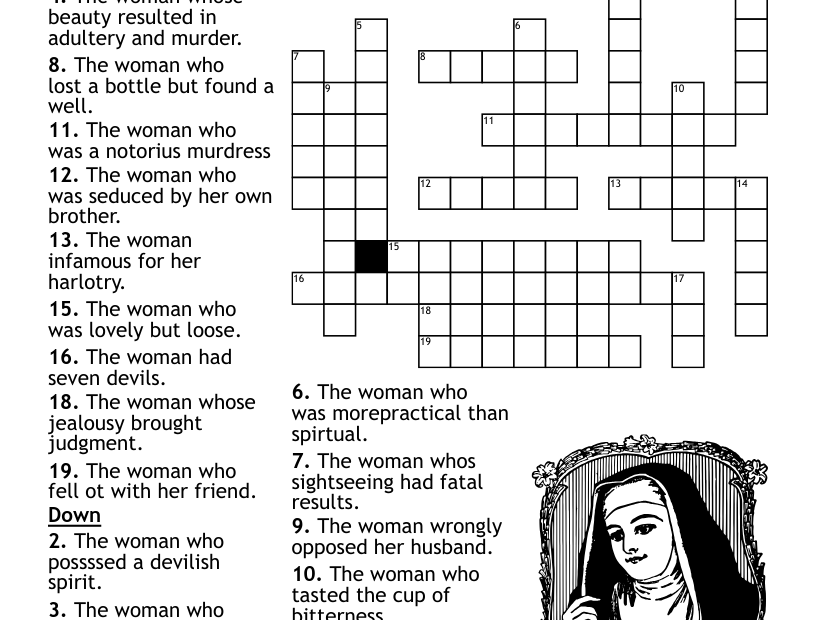 Bible Crossword Puzzle Printable