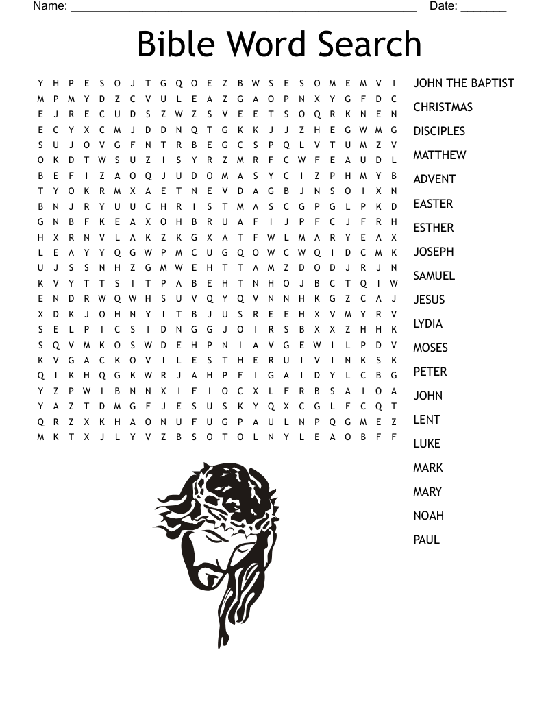Bible Word Search Free Printable Word Search Maker