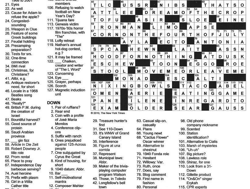 Boston Globe Sunday Crossword Puzzle Printable Printable Crossword