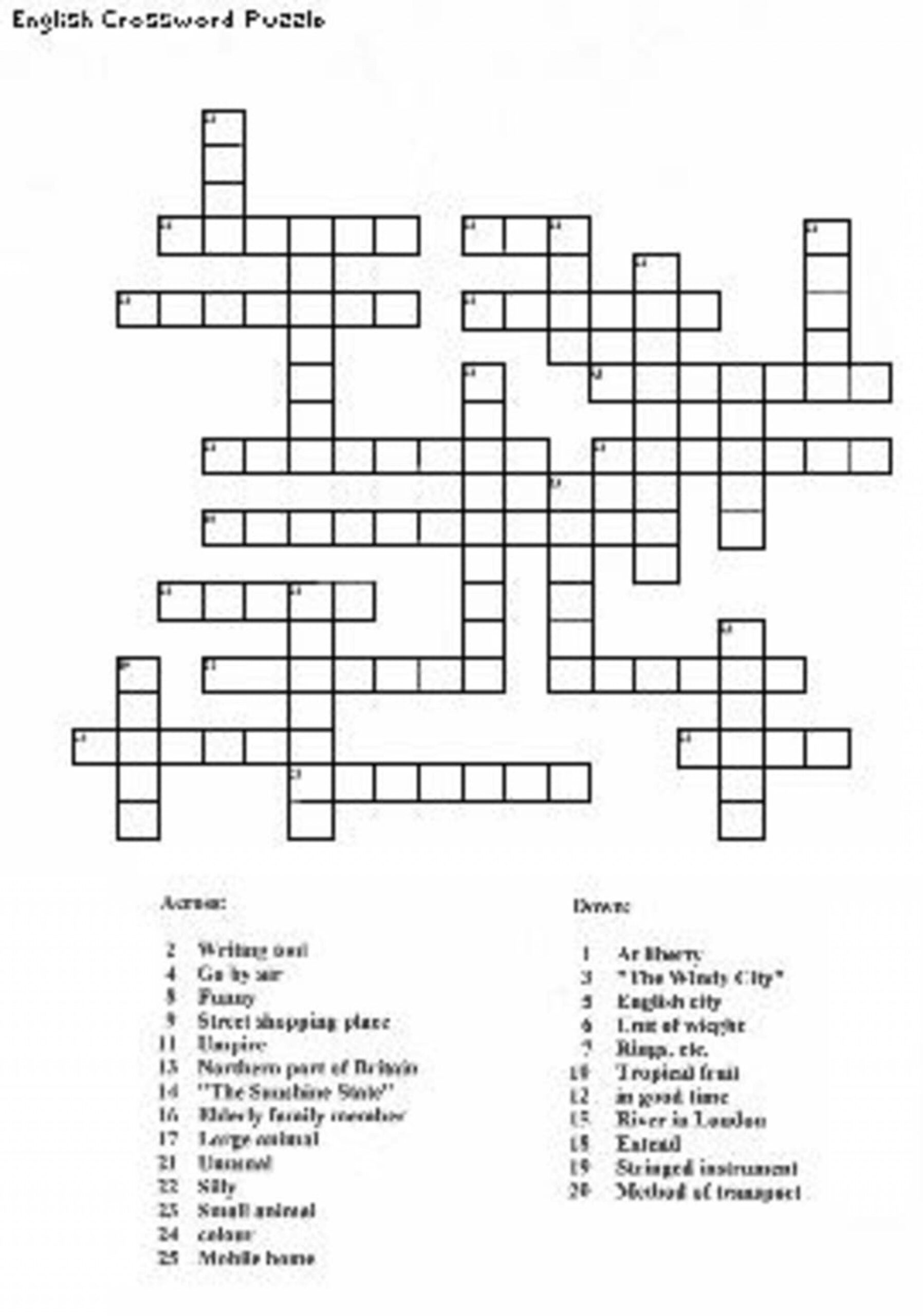 Build Your Own Crossword Puzzle Free Printable Printable Templates