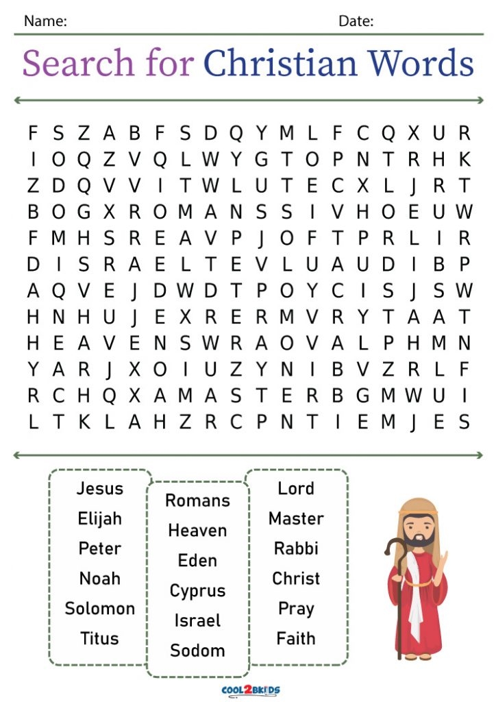 Christian Word Search Free Printable Word Search Maker
