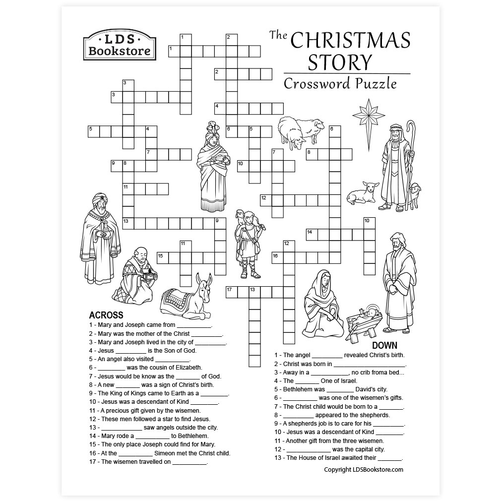 Christmas Crossword Puzzle Printable FREE Printable A Z