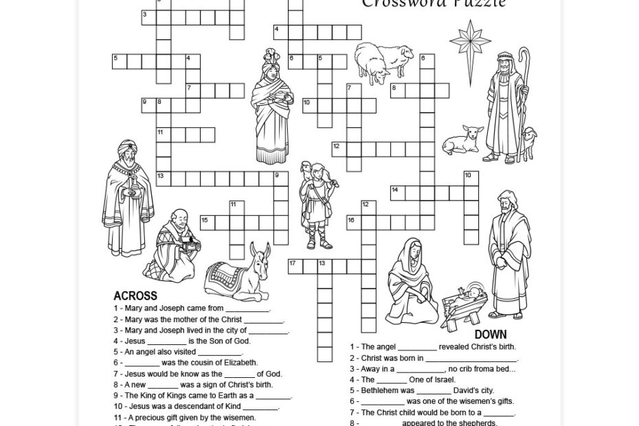 Christmas Crossword Puzzle Printable FREE Printable A Z