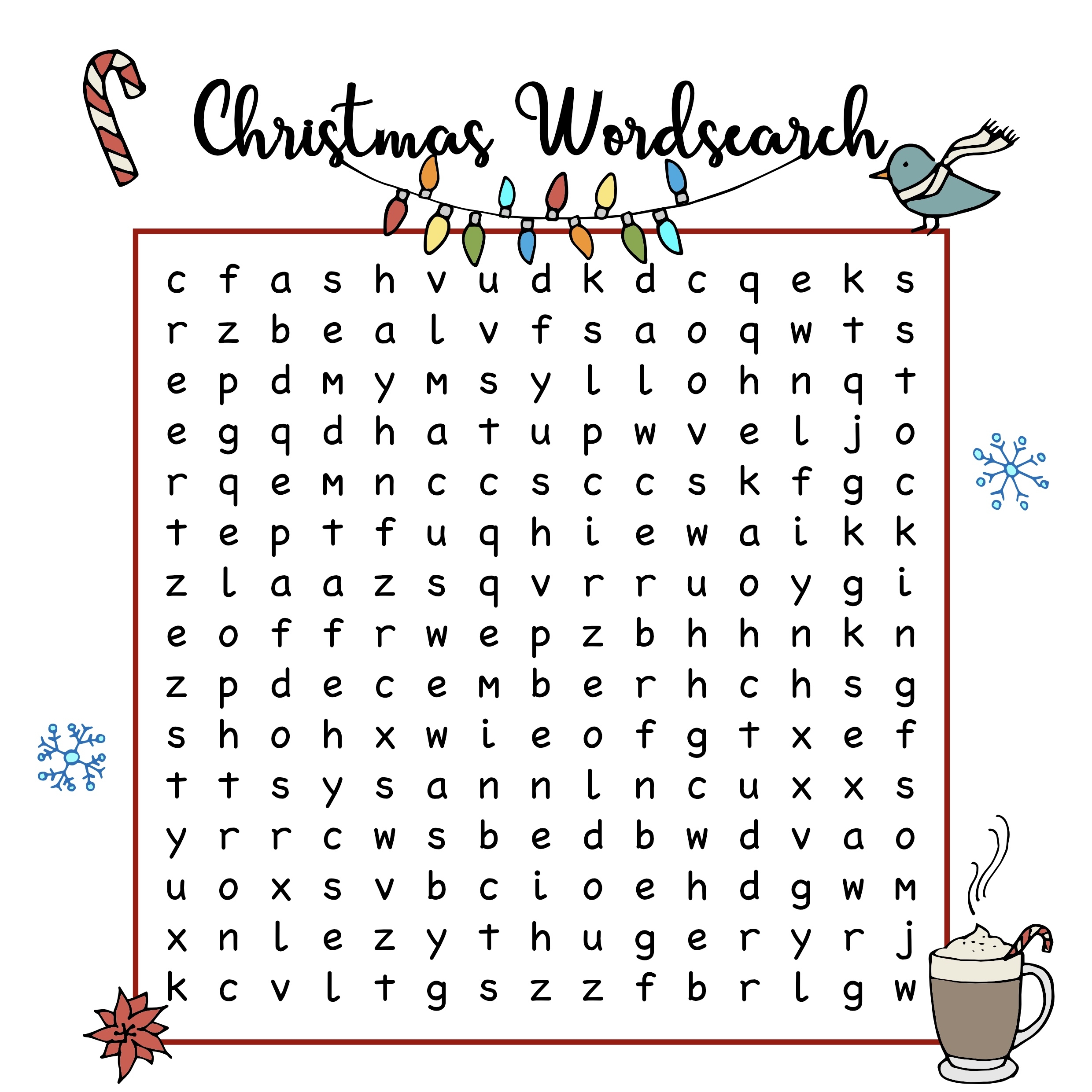 Christmas Printable Word Searches For Adults Word Search Maker