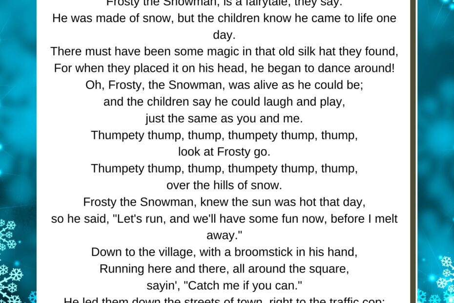 Christmas Songs Lyrics Lyrics To Popular Christmas Carols