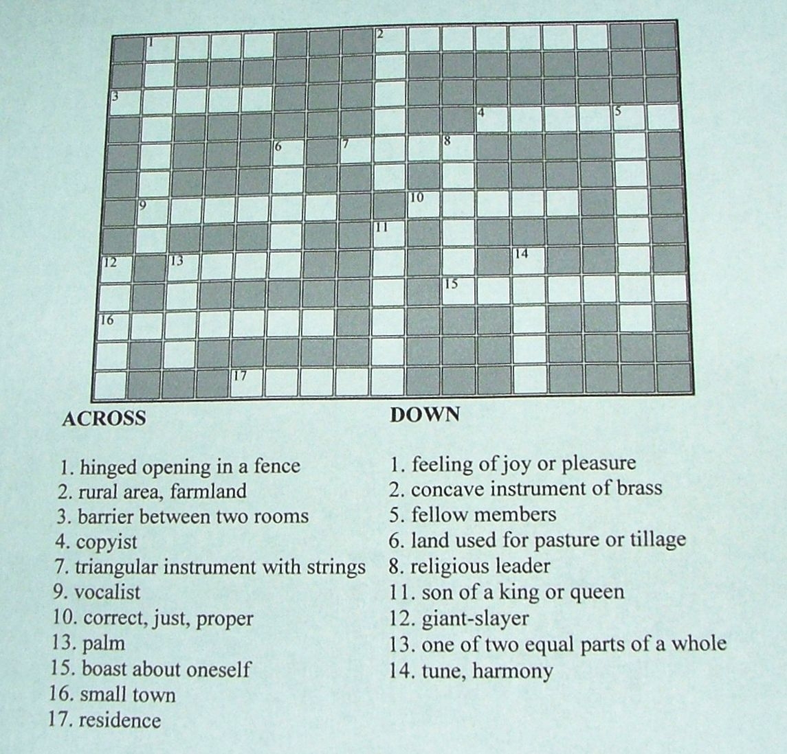 Create Crossword Puzzle Printable