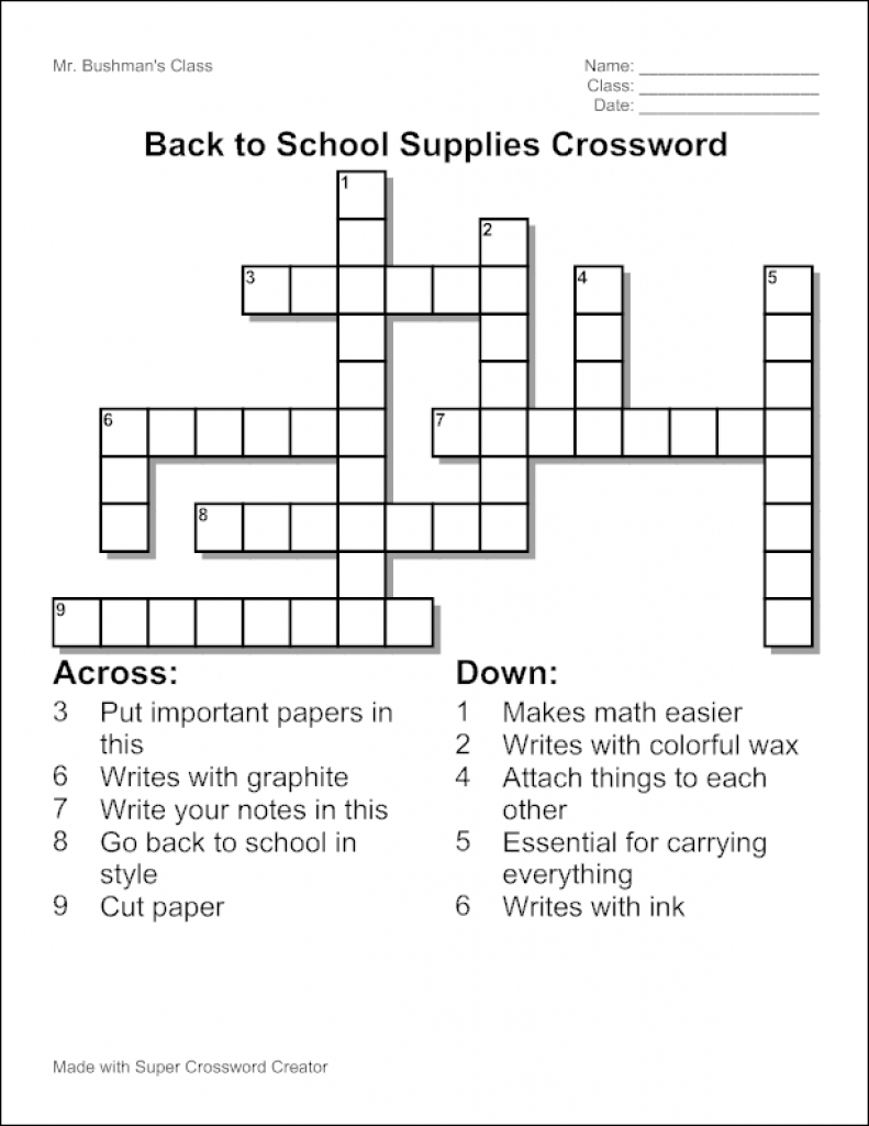 Create Your Own Crossword Puzzle Free Printable Embed Your Puzzle On 