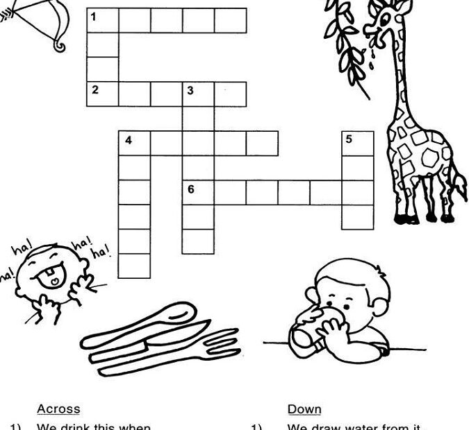 Crossword Puzzle Kids Activity Shelter