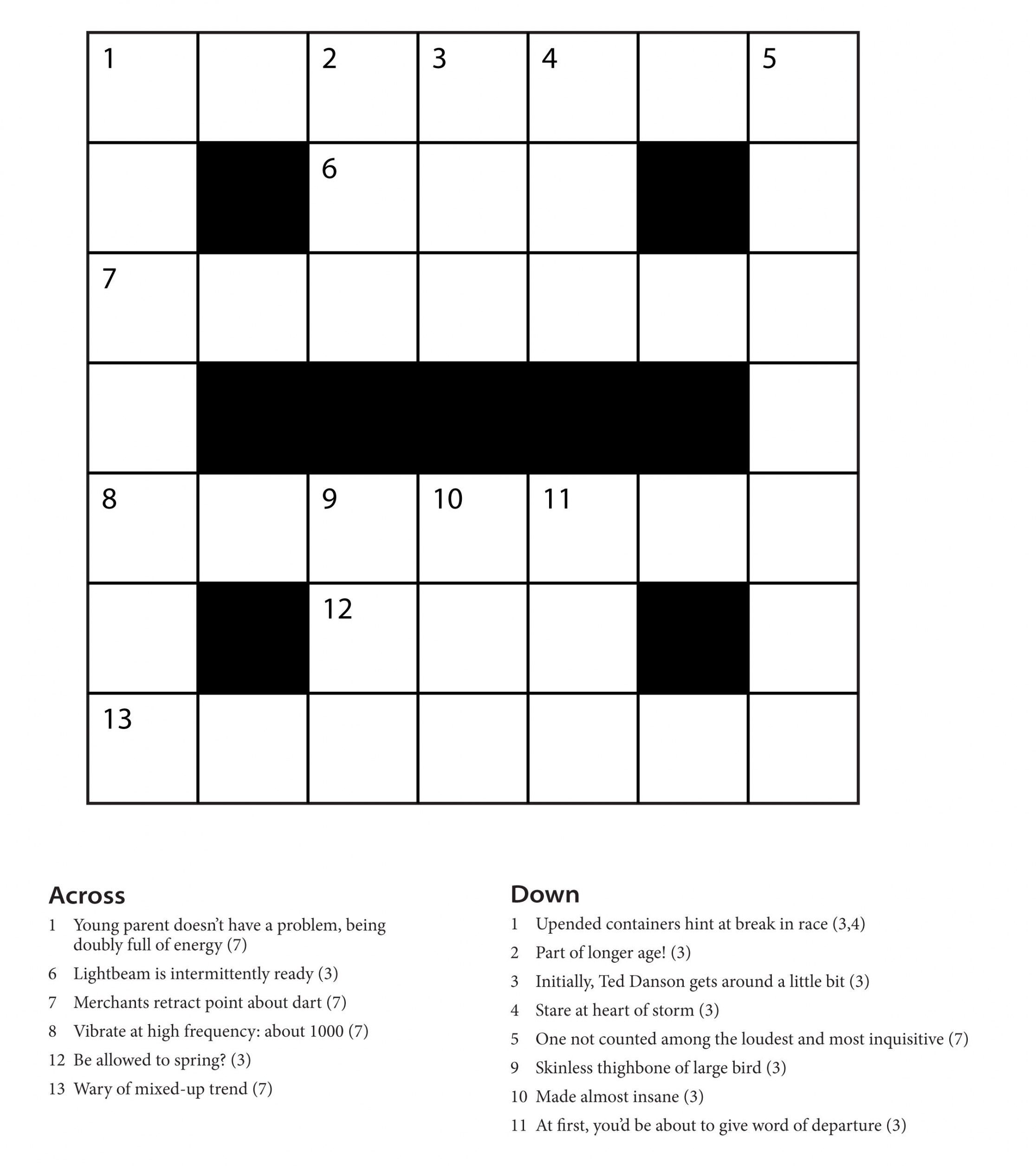 Crossword Puzzle Printable Easy