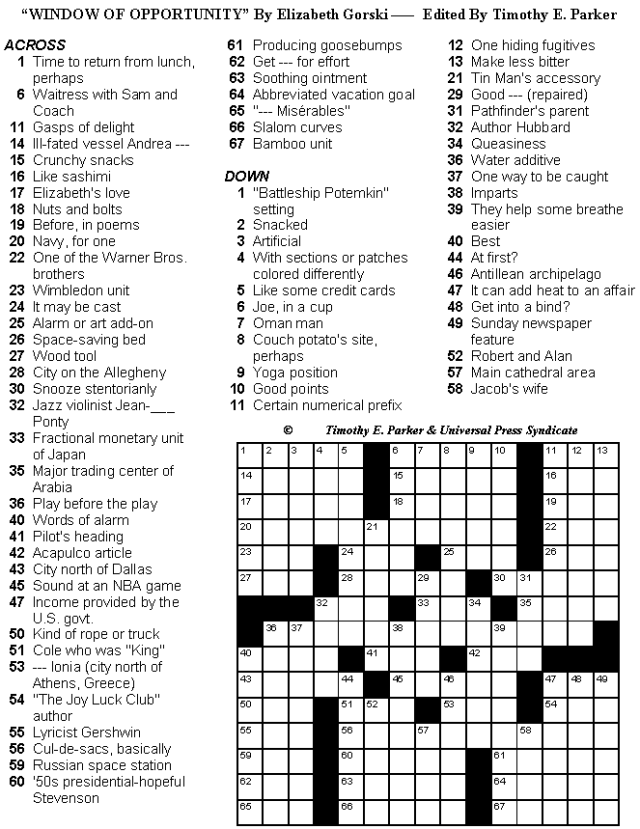 Crossword Puzzles Printable Medium Difficulty