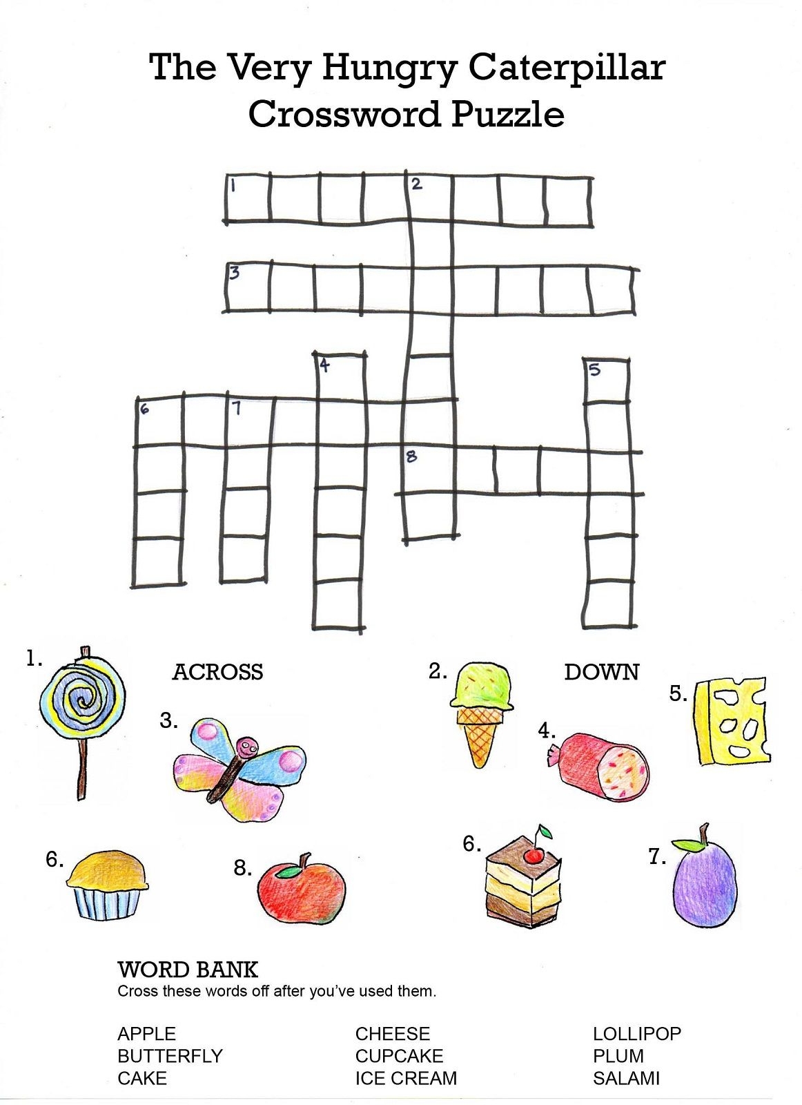 Crossword Puzzles Printable With Word Bank