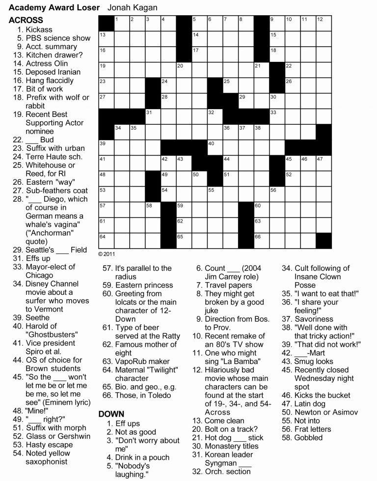 Daily Commuter Crossword Puzzle Answers Today Free Printable 