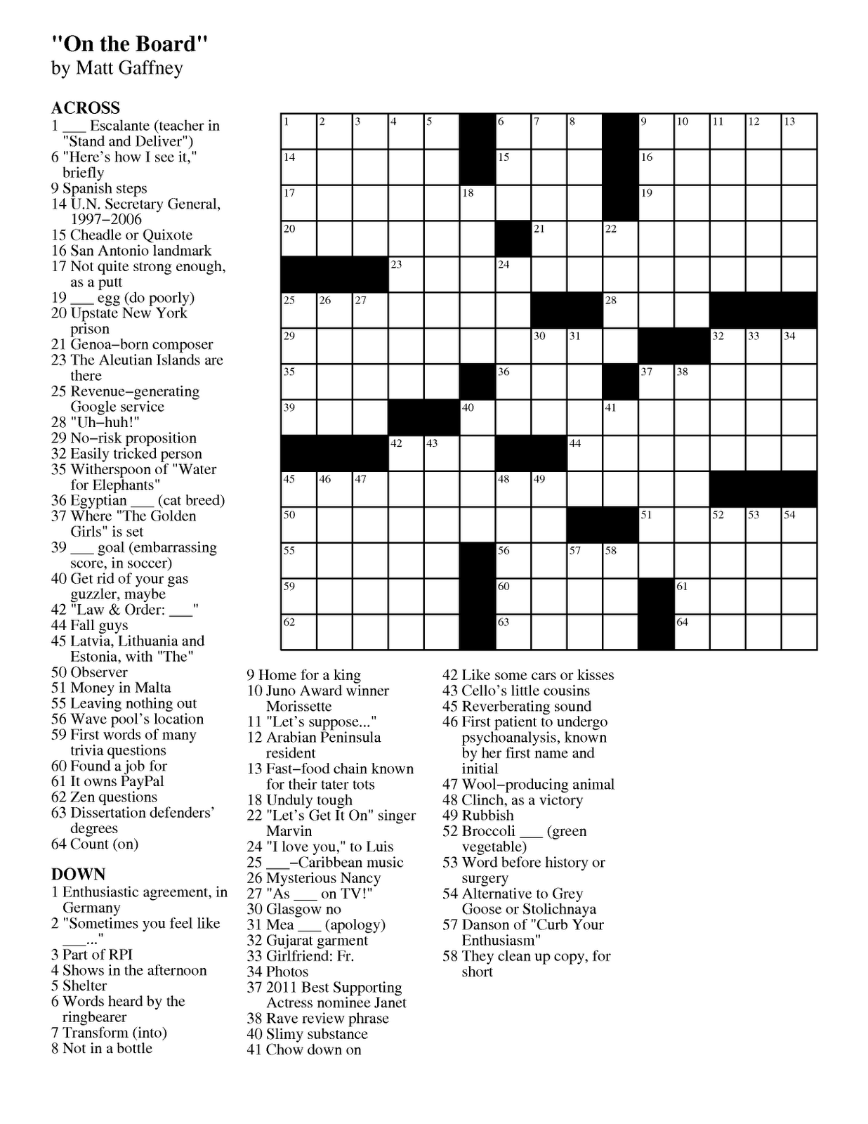 Dell Easy Crossword Puzzles Printable Printable Templates