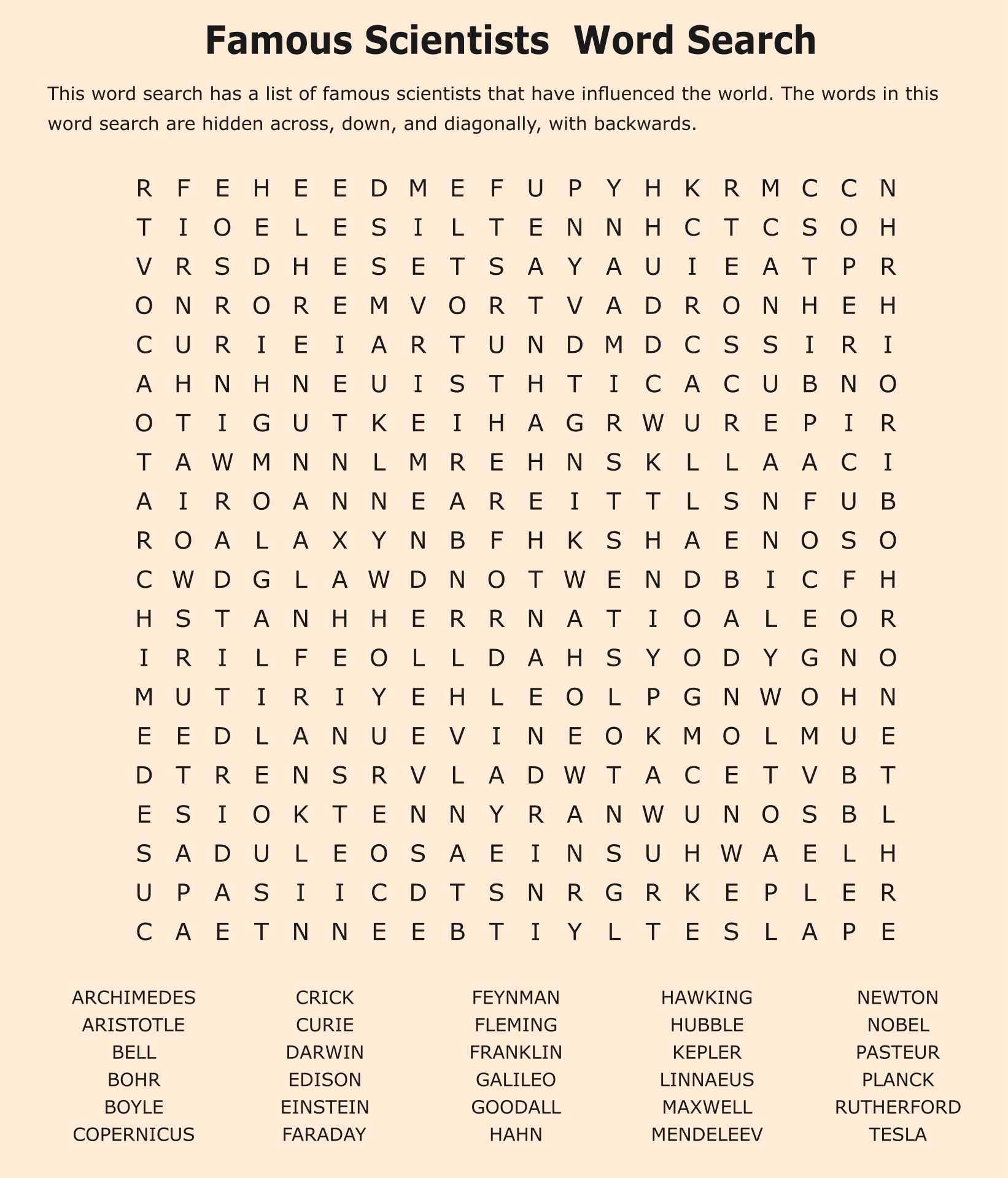 Difficult Large Print Word Search Printable