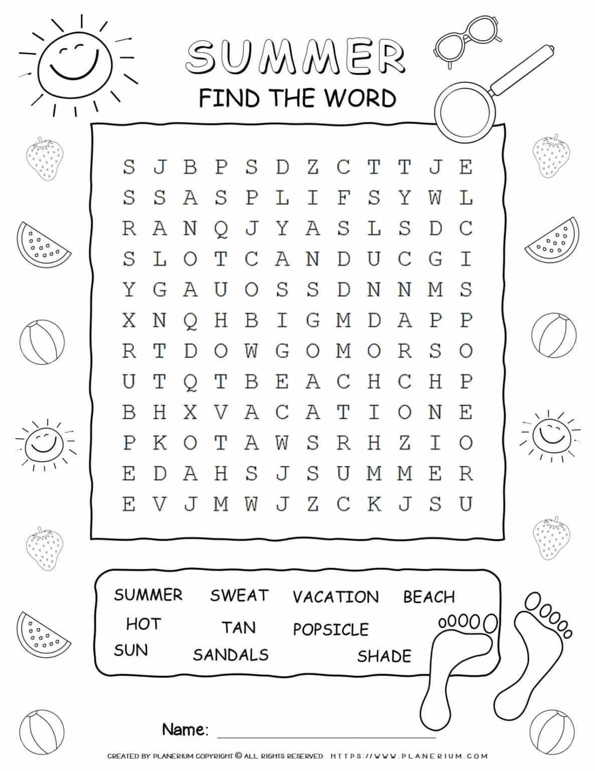 Difficult Summer Word Search Printable Word Search Maker