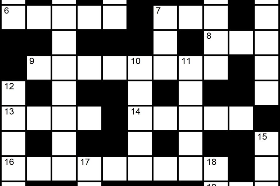 Easy Crossword Puzzle Printable