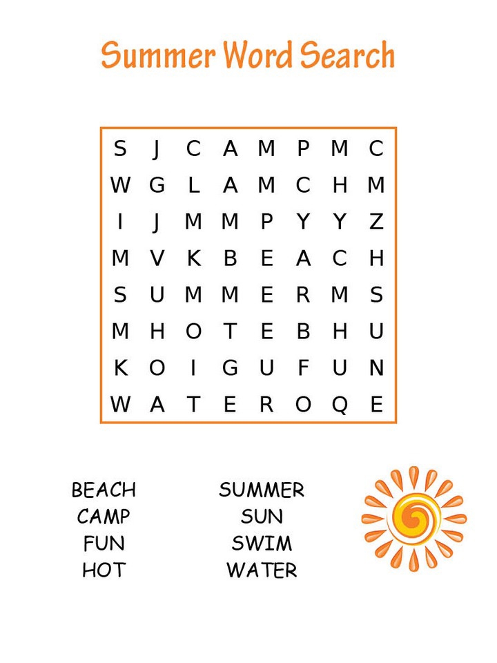 Easy Word Search Printable