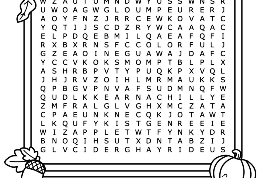 Fall Free Printable Word Search Word Search Maker