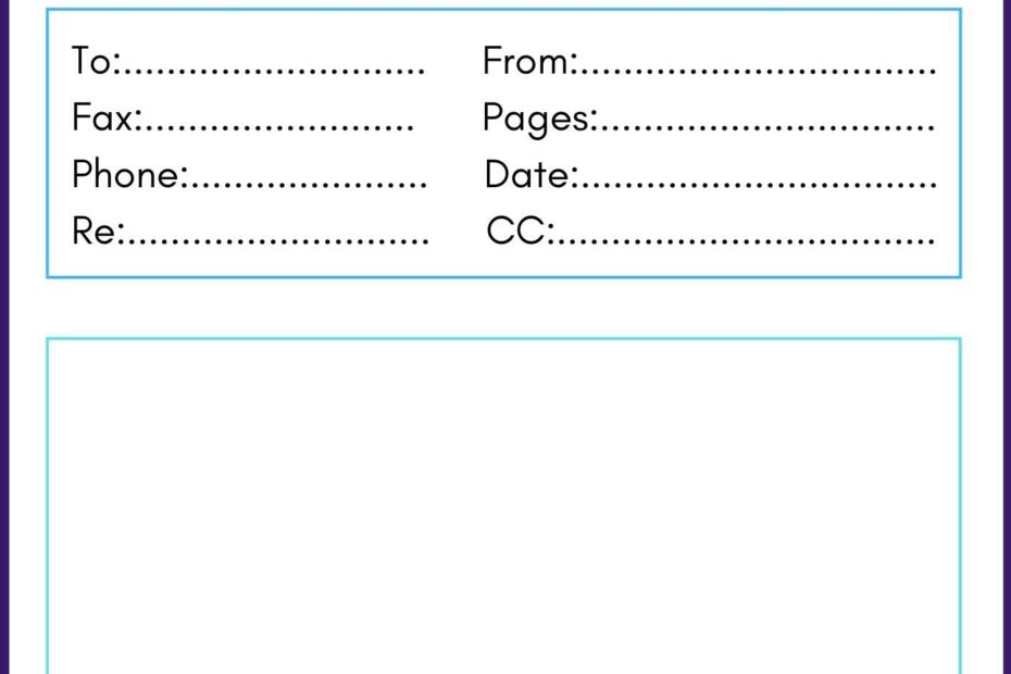 Fax Cover Sheet Template Word Fax Cover Sheet Template