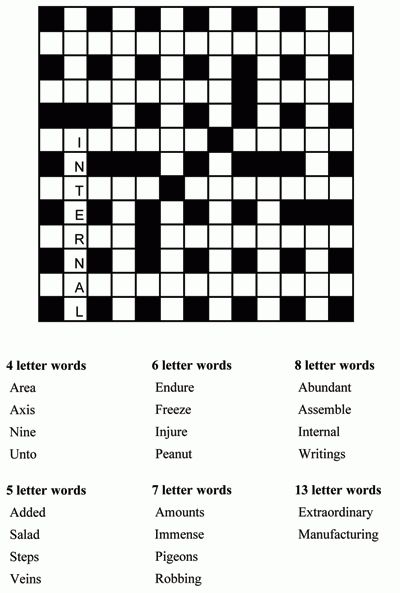 Fill In Word Puzzles Printable Pdf