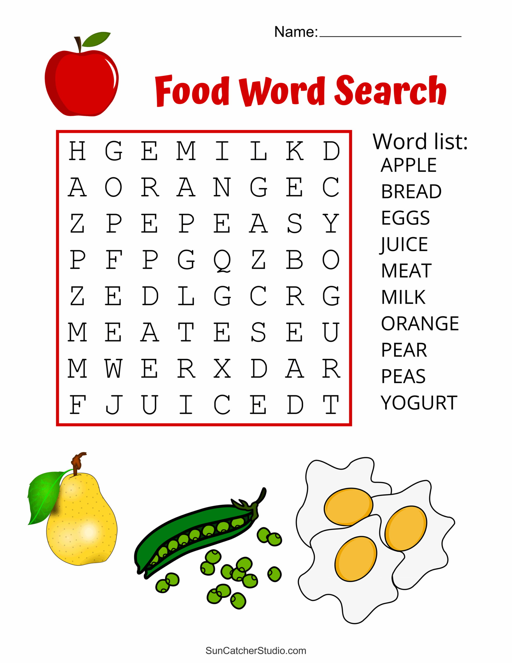 Food Word Search Free Printable Puzzles Free Printables Monograms 