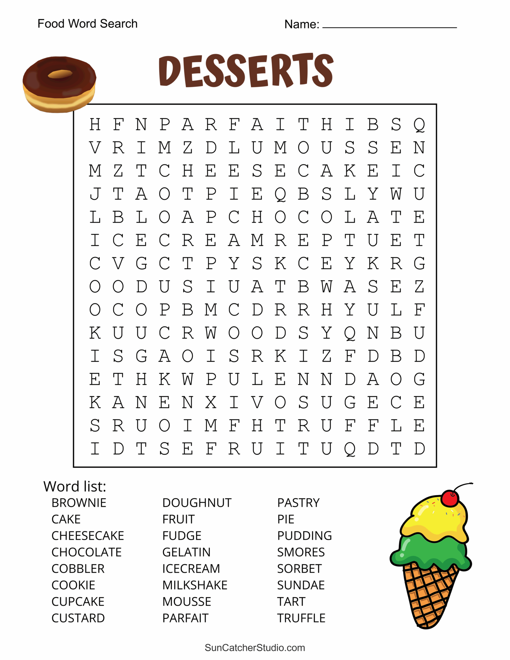 Food Word Search Printable Pdf Word Search Maker