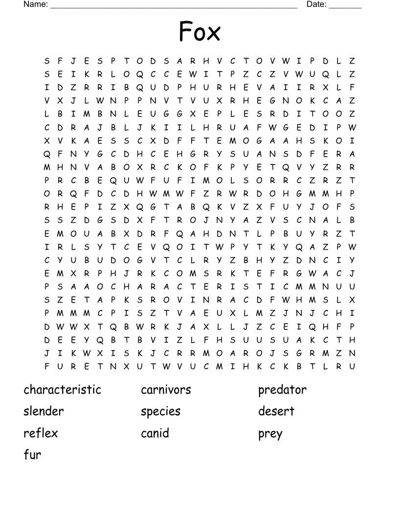 Fox Crossword Puzzle Today Printable
