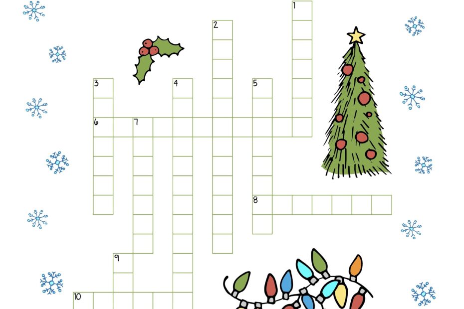 Free Christmas Printable Crossword Puzzles FREE Printable A Z
