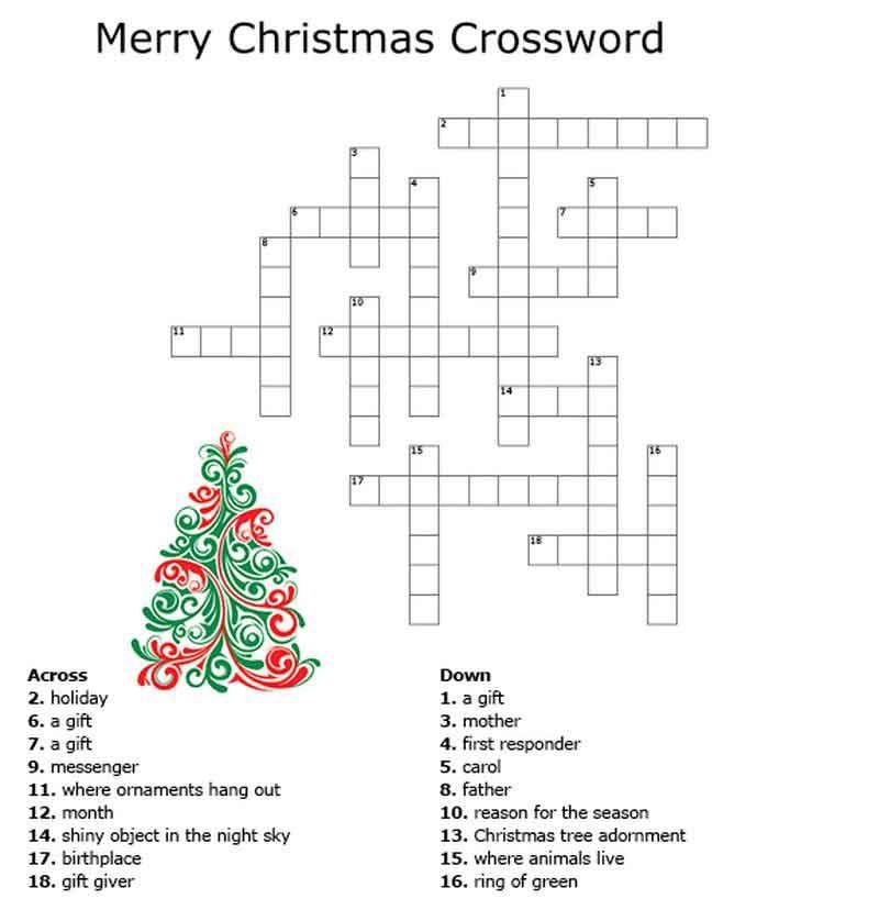 Free Christmas Printable Crossword Puzzles Printable New Year Banners