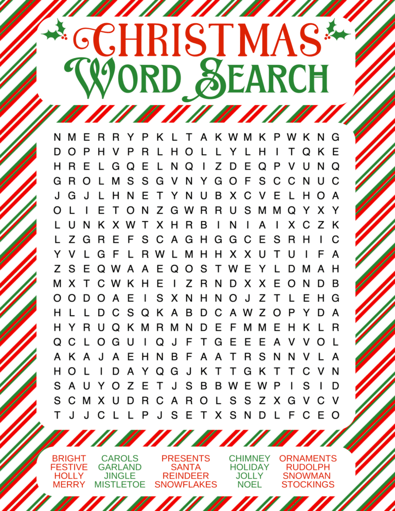 Free Christmas Word Search Printables For Kids And Adults Prudent 