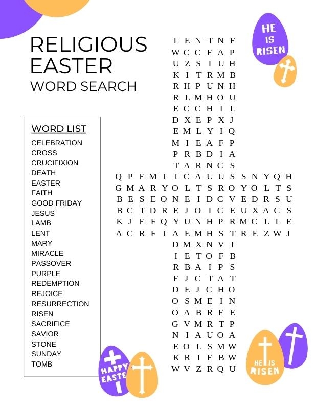 Free Easter Printables Word Searches For Kids 2023 46 OFF