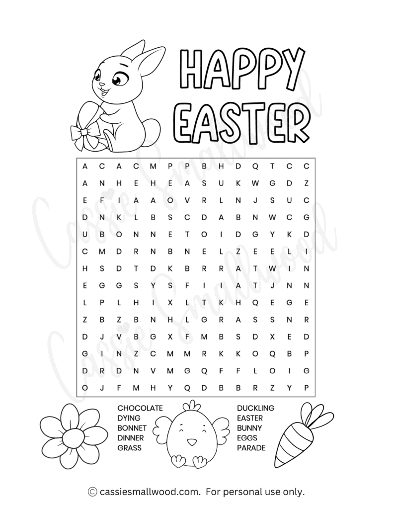 Free Easter Word Search Printable Homemade Heather 59 OFF