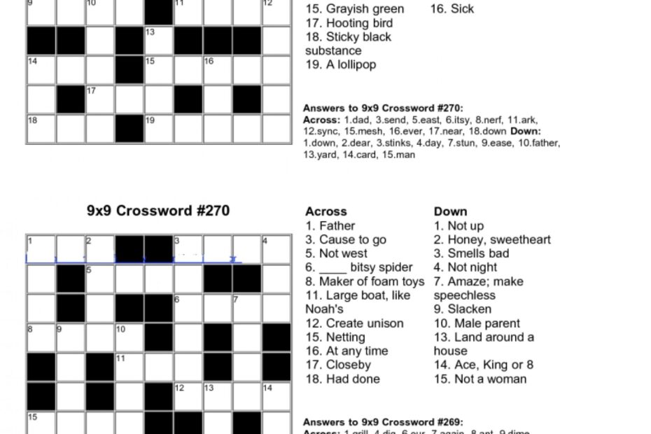 Free Online Crossword Puzzle Maker Printable Printable Crossword Puzzles