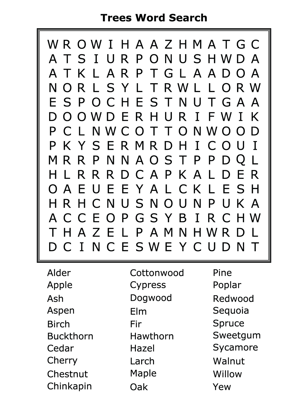 Free Printable 100 Word Word Search Word Search Maker