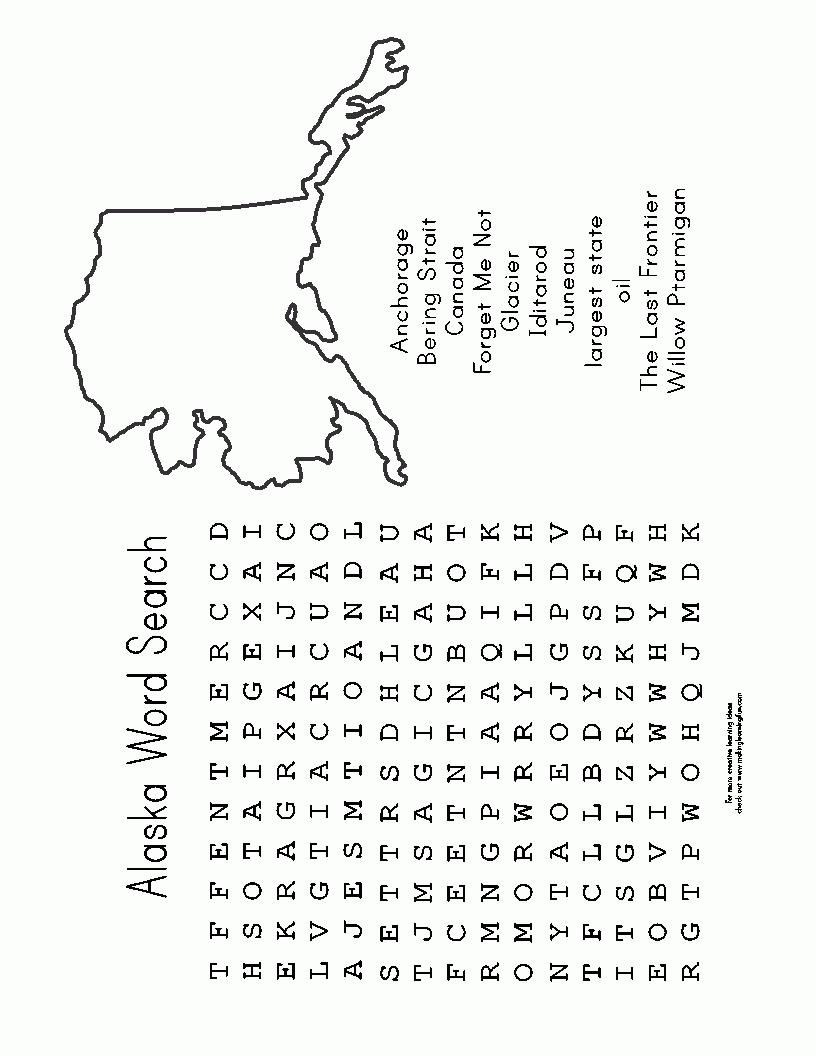 Free Printable Alaska Word Search Word Search Maker