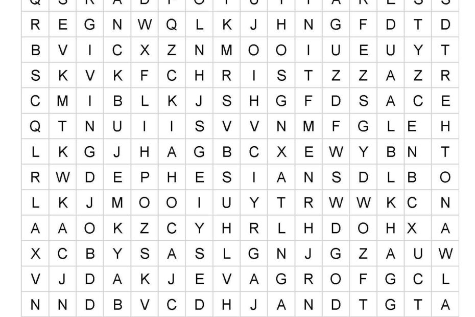 Free Printable Bible Word Search Printable Word Search