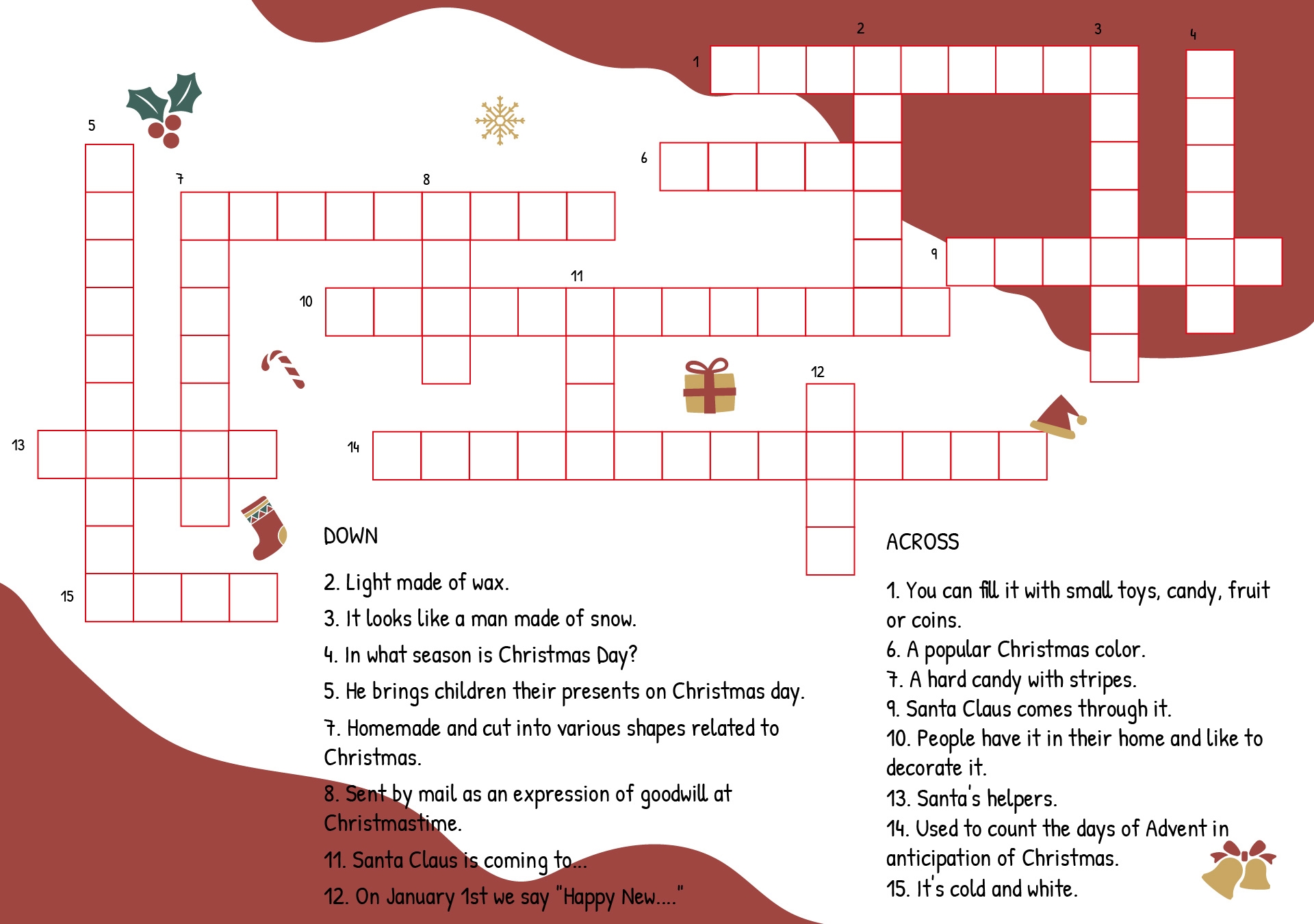 Free Printable Christmas Crossword Puzzles For Adults Crossword 